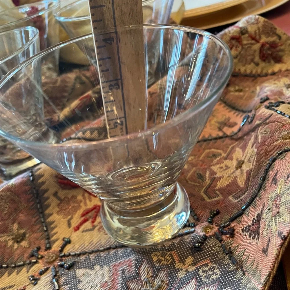 Set of 4 ~Designer Cocktail Glasses 8 oz Stemless Excellent Condition Never Used